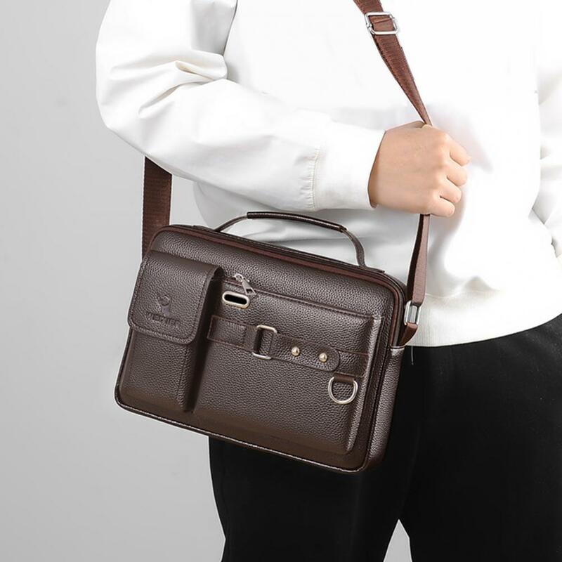 حقيبة رجال الأعمال مقاومة للاهتراء حقيبة كروسبودي قابلة لإعادة الاستخدام مكافحة سرقة مفيدة متعددة الأغراض مقبض مريح حقيبة الأعمال