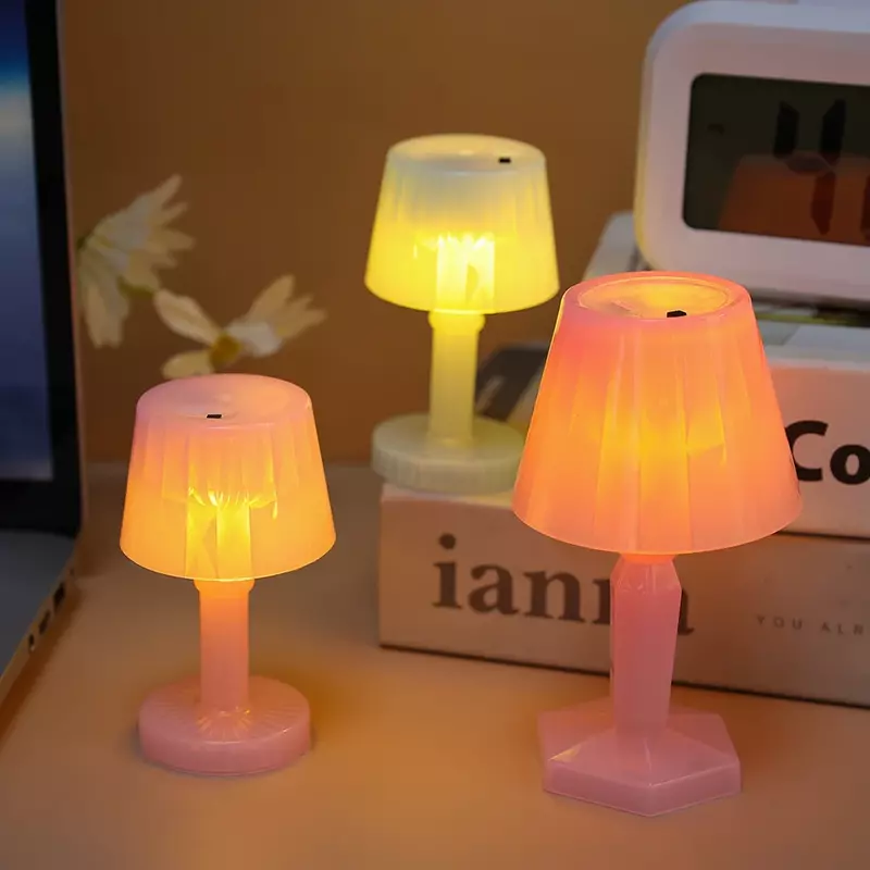 مصباح LED ليلي صغير محمول ، مصباح مكتبي صغير ، يعمل بالبطارية ، القراءة ، الكتاب ، المنزل ، المكتب ، غرفة النوم ، الديكور