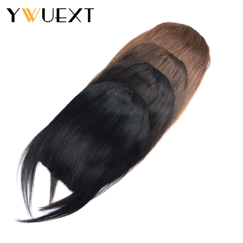 YWUEXT-شعر بشري ريمي مستقيم مع الاندبات ، شعر طبيعي ، 3 مقاطع ، 8 "، 20 جم ، جميع الألوان