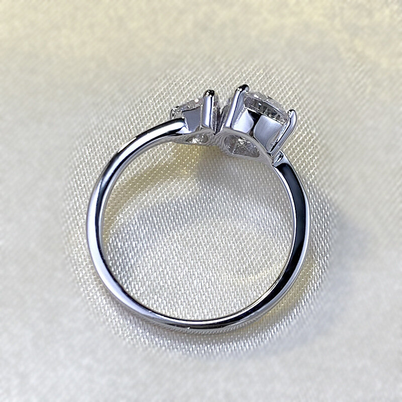 S925 خاتم قطرة ماء من الفضة الإسترليني للنساء ، زركون ماسي ، موضة راقية ، صغيرة ومتعددة الاستخدامات ، 9x6 ،