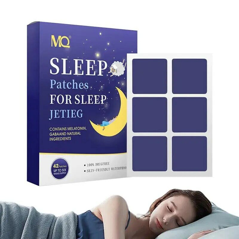 ملصقات النوم للبالغين 42 قطعة ملصقات تخفيف القلق تقليل الضغط الصداع الوهن العصبي اللدائن مهدئا الجسم الاسترخاء