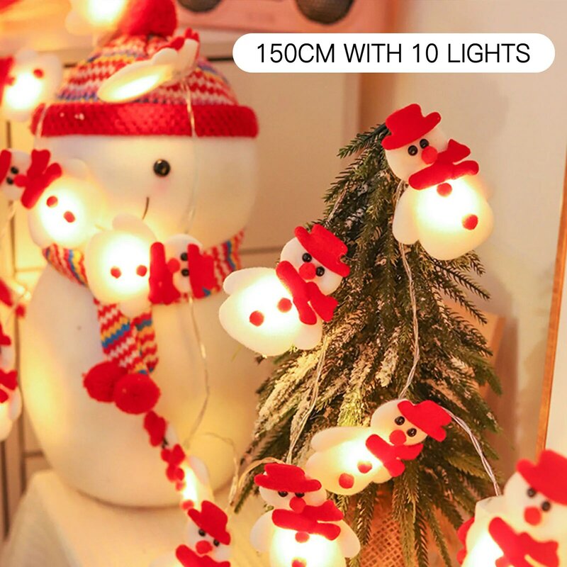 عيد الميلاد ثلج سانتا سلسلة أضواء ، كاملة من الشعور جو دافئ ، حفلات تحت عنوان