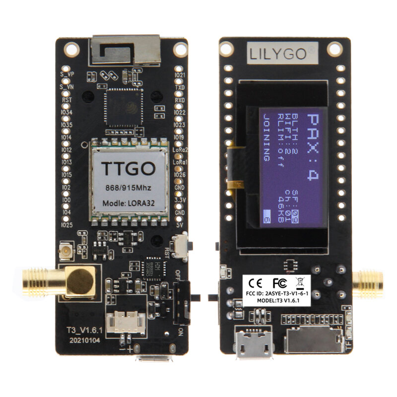 ليليغو®وحدة بطاقة SD لاسلكية ، بلوتوث ، واي فاي ، ESP-32 ، TTGO ، LoRa32 ، V2.1 ، 1.6 ، الإصدار 433 ، 868 ، 915Mhz ، OLED ، 0.96 "، SMA