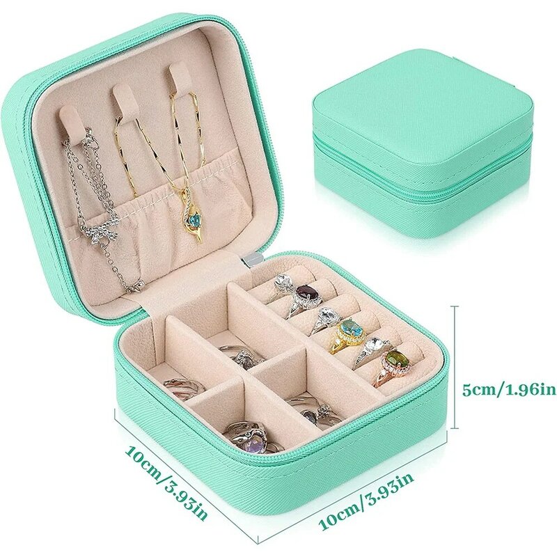 صندوق تخزين مجوهرات مقاوم للماء للنساء ، حافظة من الجلد الصناعي ، منظم متعدد الشبكات ، سلسلة جمجمة ، بساطة ، جديد