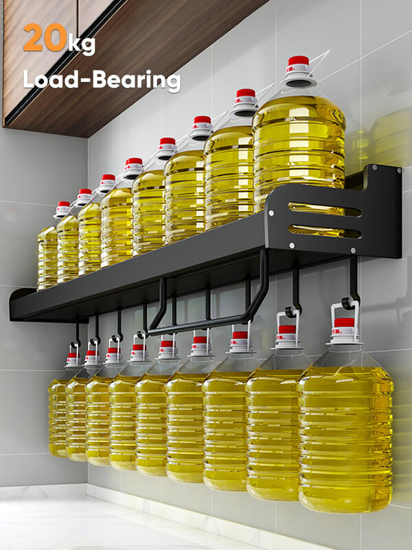 Joybos Kichen منظم التوابل الألومنيوم متعددة الوظائف المطبخ الرف تخزين الرف الحائط منظم مطبخ للتوابل
