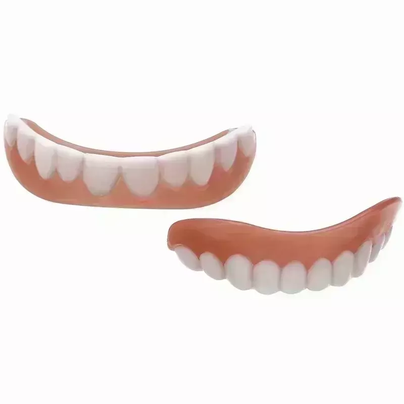 أسنان كاذبة سيليكون العلوي السفلي القشرة الكمال تضحك القشرة أطقم الأسنان لصق وهمية الأسنان الأقواس مريحة الأسنان تقويم الأسنان
