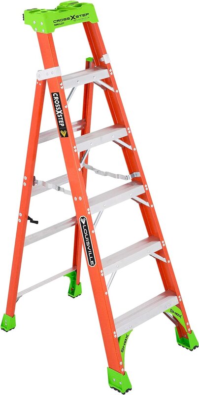 Lansville-ladder fxs1506 ، 6 أقدام ، برتقالي