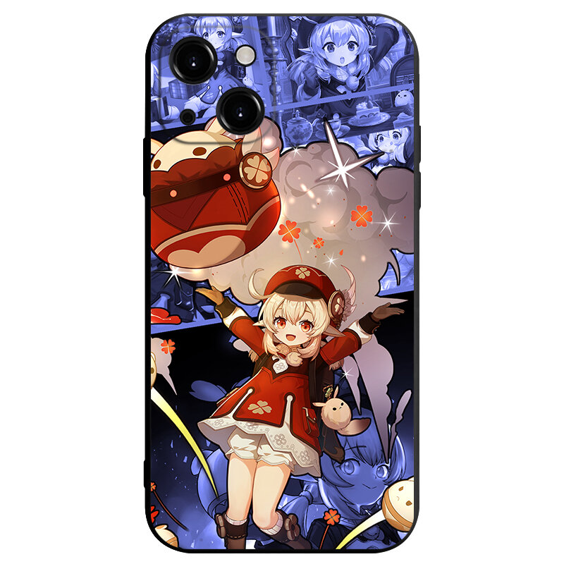 Genshin Impact Klee Qiqi Mona Tighnari Albedo Razor Fischl Phone Case For iPhone 14 13 12 11Pro Max Mini XS X XR SE 7 8Plus Soft