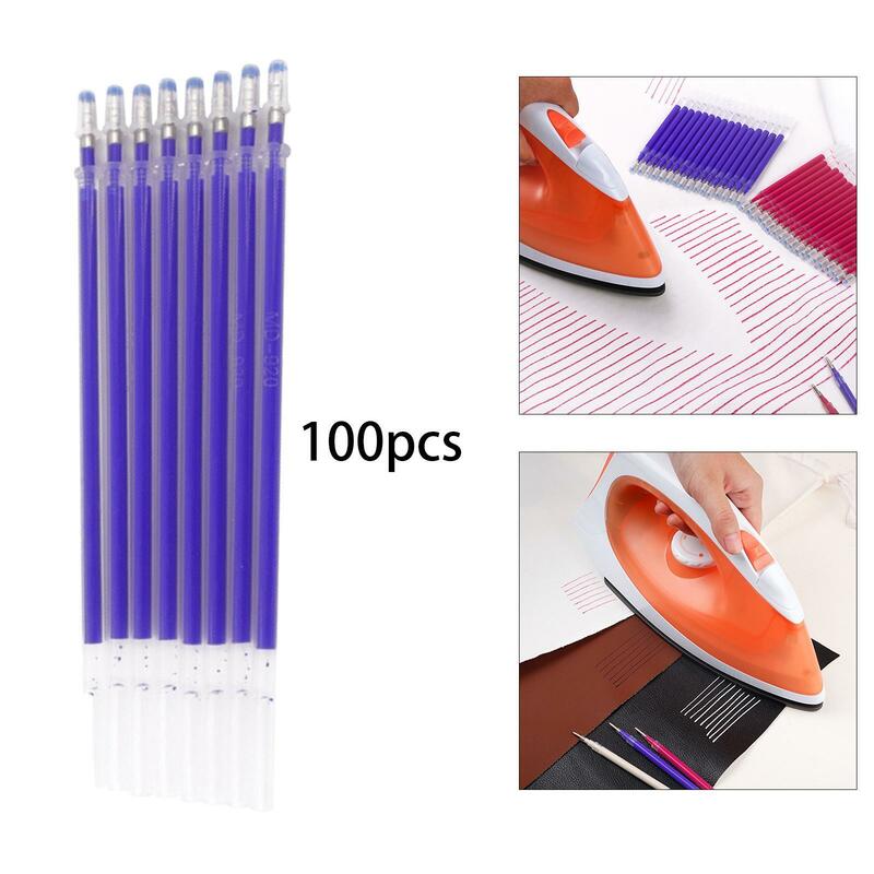 عبوات القلم الحراري القابلة للمسح للتطريز ، أقلام وسم النسيج ، أسود ، 100 قطعة