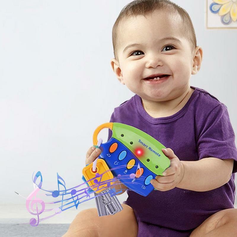 الموسيقى مفتاح السيارة عن بعد للأطفال الرضع ، التظاهر اللعب ، ألعاب تعليمية للأطفال ، الأطفال الصغار ، مفاتيح فلاش