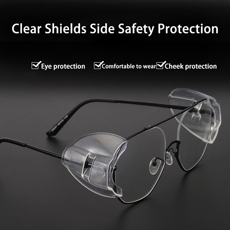 1 زوج العين مرنة واضح نظارات الجانب الدروع العالمي مكافحة الضباب للنساء الرجال 50x45x2 0 مللي متر نظارات حماية نظارات 95% حماية