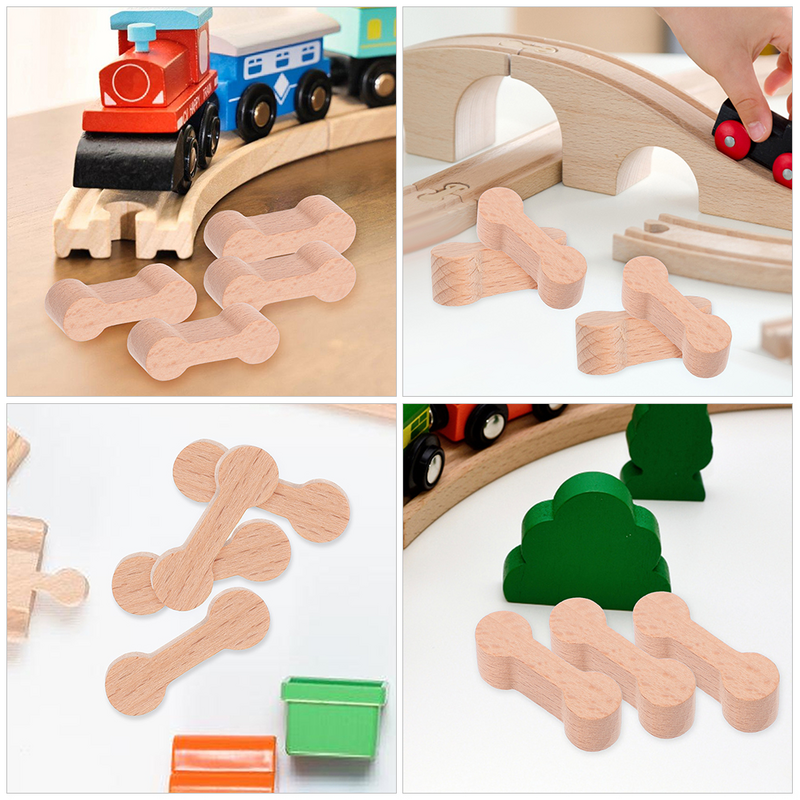 ألعاب مسار قطار خشبي للأطفال ، موديل موصل ذاتي الصنع ، أحجية مزيفة ، محولات أطفال ، 8 صانعين