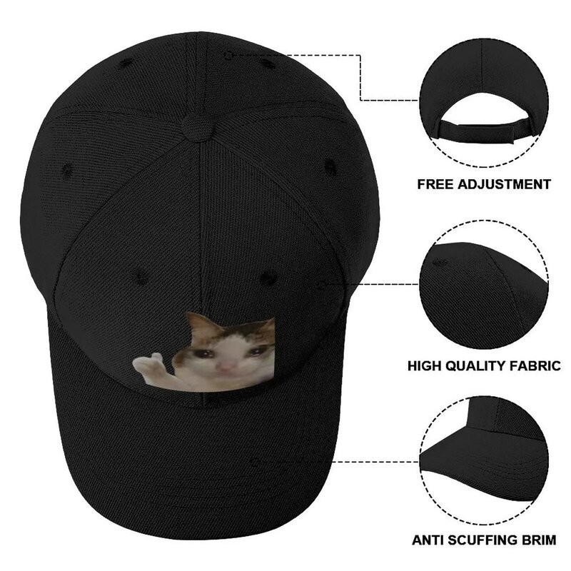الإبهام حتى البكاء القط قبعة بيسبول ، قناع الحرارية ، قبعات مخصصة للرجال والنساء