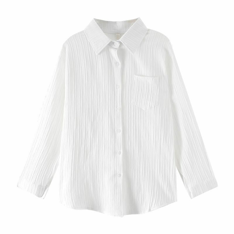 قميص واقي من الشمس ملمس فرنسي للنساء ، جاكيت رقيق بأكمام طويلة ، تصميم مناسب للإحساس ، اتجاه الربيع والصيف