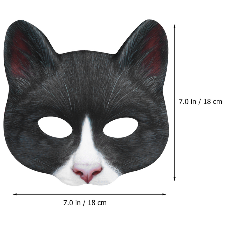قناع القط الهالوين تأثيري ، الدعائم زي الكرنفال مضحك ، غطاء وجه القط ، 1