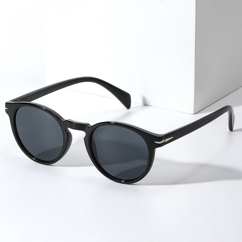 SHAUNA الرجعية النظارات الشمسية المستديرة النساء المسامير الموضة الديكور واضح التدرج نظارات الرجال ظلال UV400 نظارات شمسية