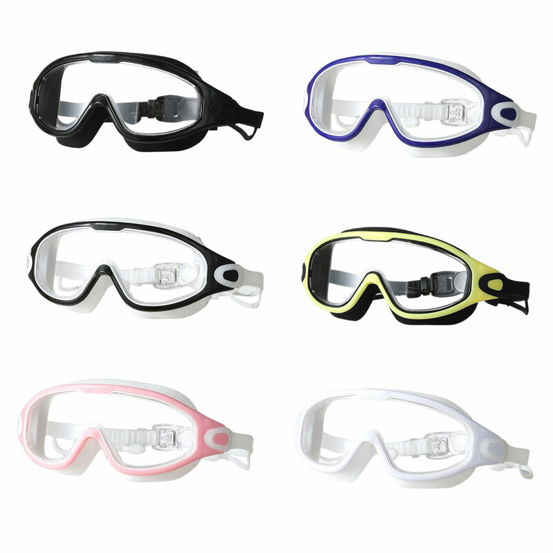 إطار كبير نظارات السباحة المهنية مقاوم للماء لينة سيليكون نظارات السباحة نظارات مكافحة الضباب UV الرجال النساء نظارات