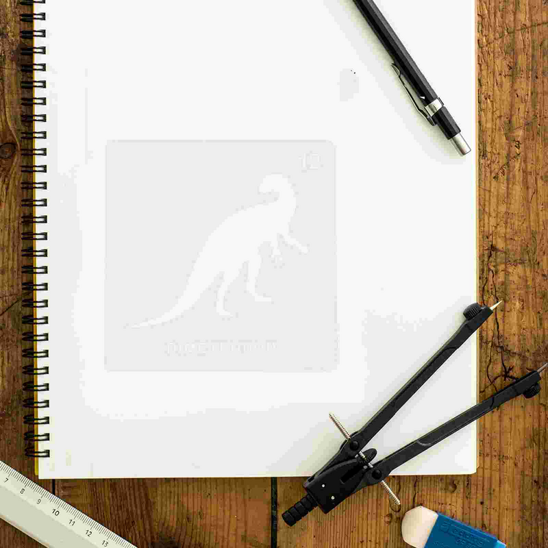 قوالب رسم حيوانات للحرف اليدوية ، استنسل القصاصات ، ديناصور ، ديي ، 12