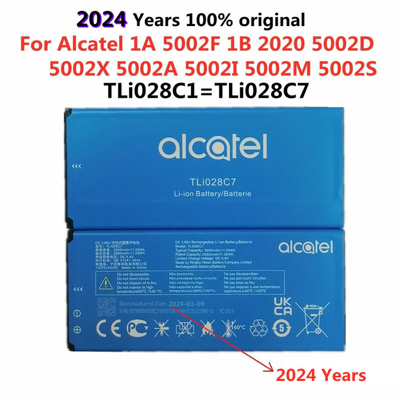 بطارية أصلية لـ Alcatel ، وtli028c1 ، و TLi028C7 ، و 1A ، و 5002F ، و 1B ، و 5002D ، و 5002A ، و 5002A ، و 5002I ، و M ، و!