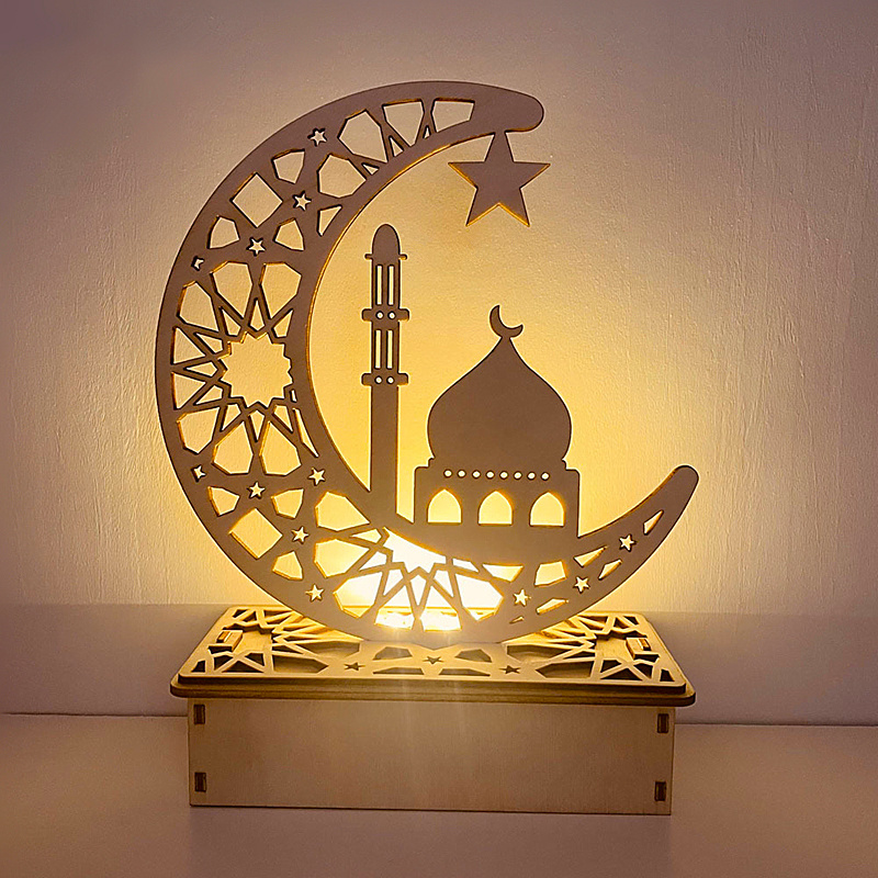 مهرجان رمضان للزينة أضواء نجمة القمر الخشبية ديكو ديكور غرف النوم رمضان 2024 إضاءة حفلات رمضان مصابيح ديكور