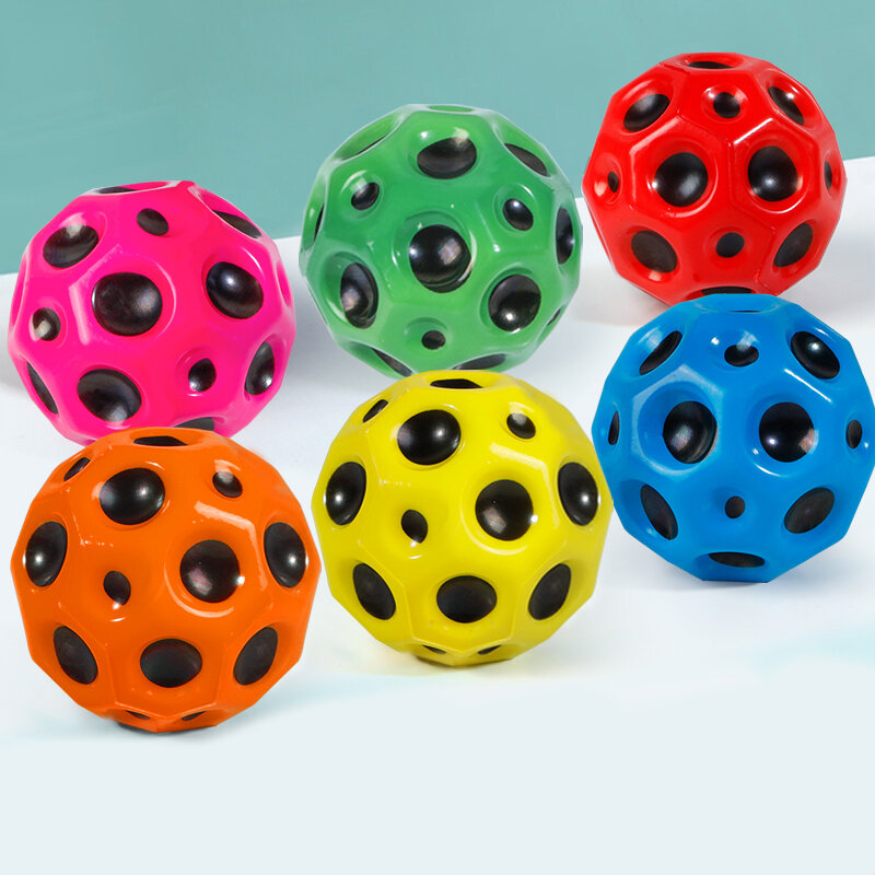 كرة نطاطة مضادة للجاذبية ، حجر القمر ، كرة نطاطة عالية نطاطة ، لعبة تفاعلية عائلية لتخفيف المطاط