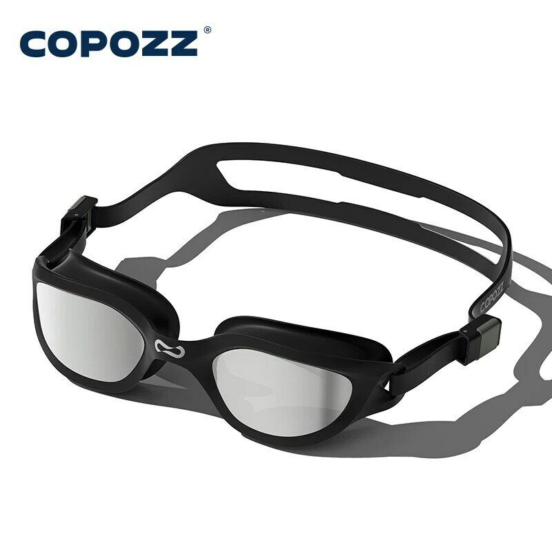 Copozz نظارات الوقاية للسباحة مقاوم للماء VISTEX مكافحة الضباب معكوسة سوار للمعصم قابل للتعديل من السيليكون السباحة نظارات المهنية السباحة معدات نظارات