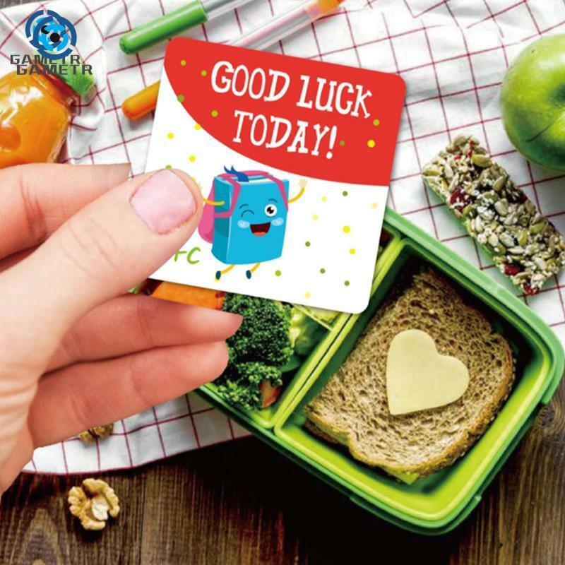 صندوق الغداء للأطفال ، 60 قطعة ، ملاحظات صندوق الغداء لطيف للزينة رياض الأطفال