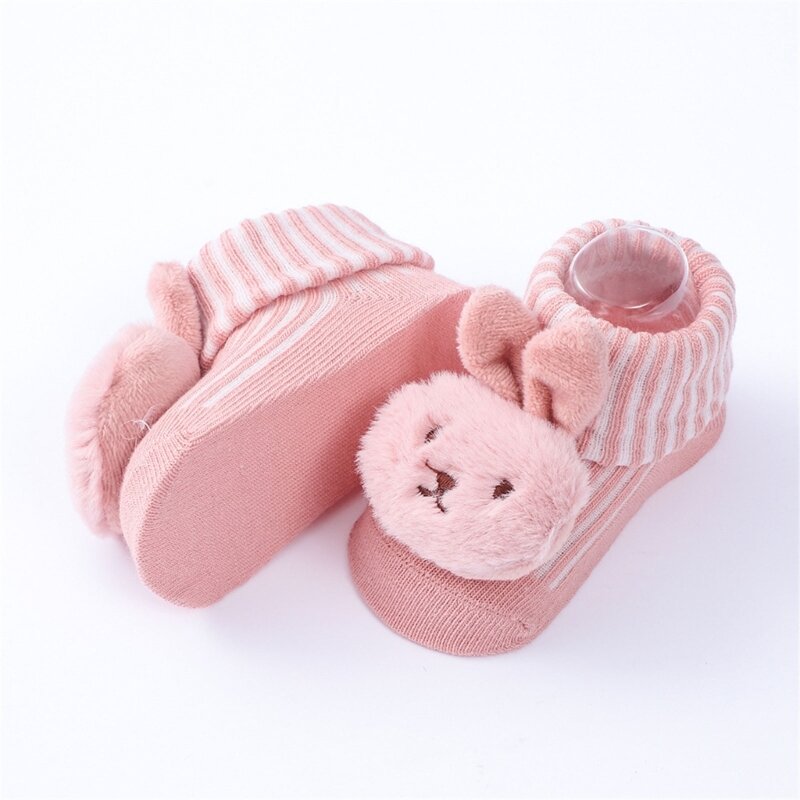 3 أزواج من الجوارب اللطيفة على شكل حيوانات كرتونية لحديثي الولادة مجموعة جوارب منسوجة على شكل دمى جميلة للأطفال الصغار هدية