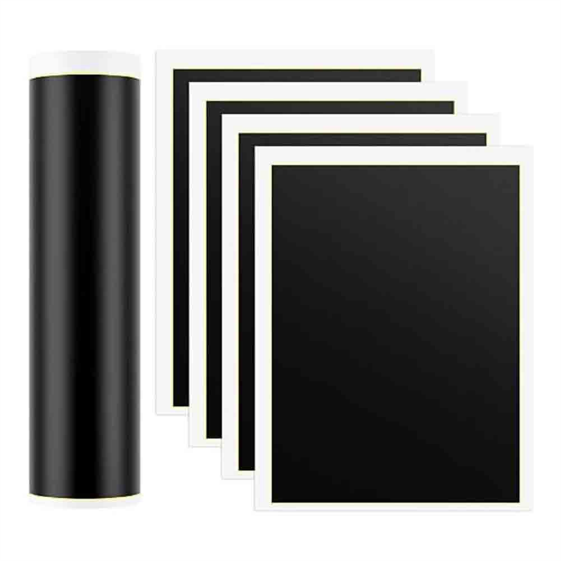 ورق ملون منقوش بالليزر الأسود ، مناسب للزجاج المعدني ، 39X27cm ، 4 من السيراميك