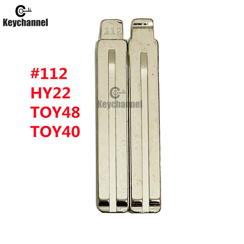 Keyقناة 10 قطعة/الوحدة #112 الأصلي المعادن مفتاح السيارة شفرة Hy22 TOY48 TOY40 غير مصقول فارغة لشركة هيونداي IX45 جديد SantaFe Replament مفتاح