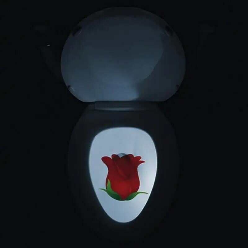 مصباح ليلي للمرحاض استشعار تنشيط الحركة الحمام العارض الهدف ضوء عرض الأطفال الكرتون ضوء التدريب المرحاض