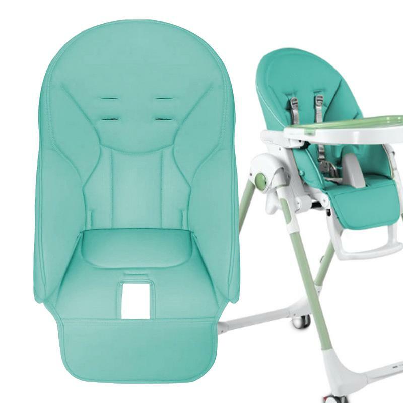 غطاء كرسي طعام من الجلد الصناعي للطفل ، غطاء مقعد ناعم مع بطانة ، وسادة وسادة كرسي عالية للربط Perego Siesta Zero 3