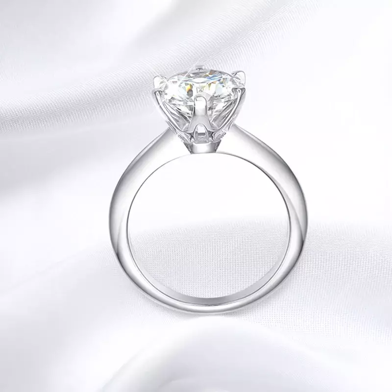 خاتم مويسانيت معتمد من Smyoue-GRA للنساء ، معمل الماس ، وعد الخطوبة ، خاتم زواج ، مجوهرات ، 1-5 قيراط ، VVS1