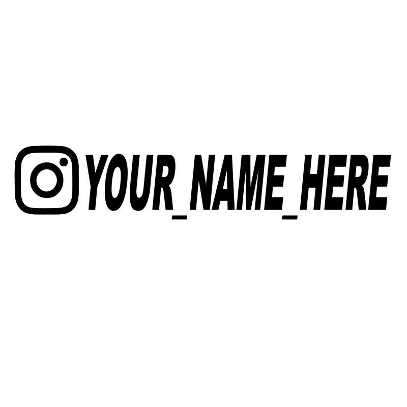 ملصق سيارة اسم المستخدم مخصص شخصية Instagram شارات الفينيل دراجة نارية ل Instagram الفيسبوك التخصيص يحتاج ملاحظات