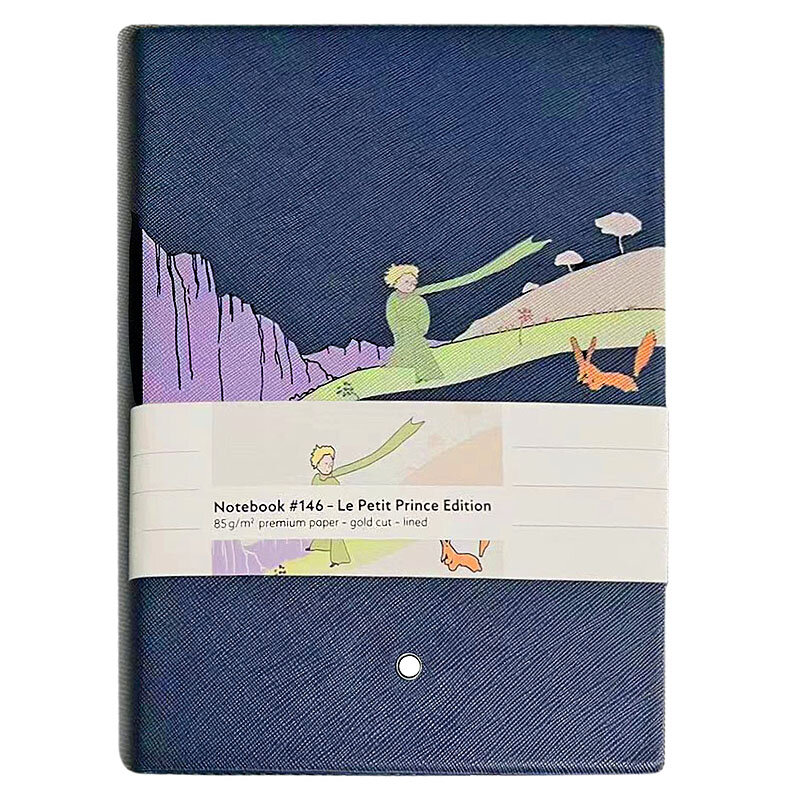 PPS Little Prince مع الثعلب اللون الأزرق MB الجلود 192 صفحة وضعت بعناية ورقة دفتر الكتابة أنيق مونتي كتاب