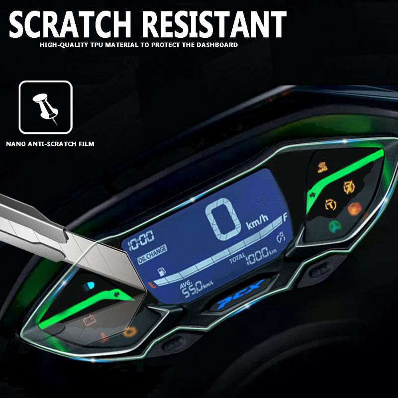 لوحة القيادة للدراجة النارية هوندا PCX 160 2021 لوحة حماية من الخدوش العنقودية شاشة حماية من الخدوش