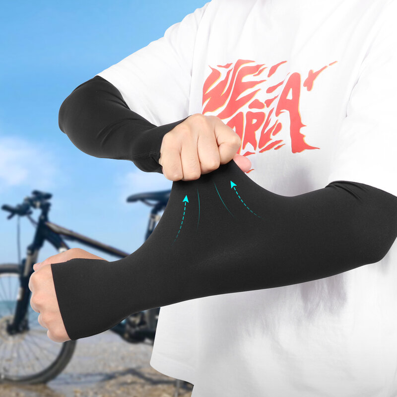 التبريد الذراع الأكمام غطاء الرياضة تشغيل الصيف UV الشمس حماية في الهواء الطلق الرجال الصيد الدراجات تنفس سريعة الجافة الكفة كم
