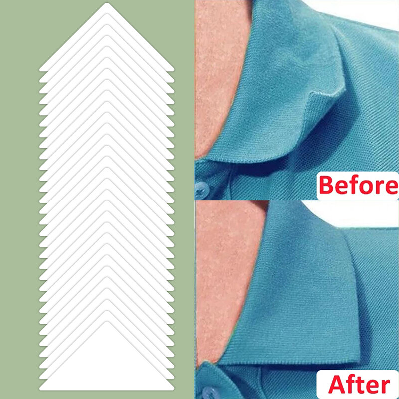20/30pcs Collar Sticker for Shirt Collar Anti-roll Fixed Inner Shaper Adhesive Pads Pastes Women Men OL Uniform Stying