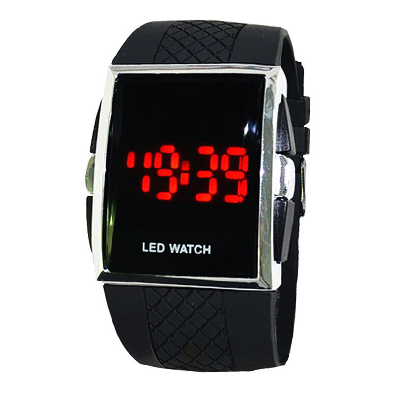 حار نمط الموضة الرقمية LED ساعة معصم ساعة اليد هدايا طفل بنين الرجال ساعة سوداء لمحبي هدية LL