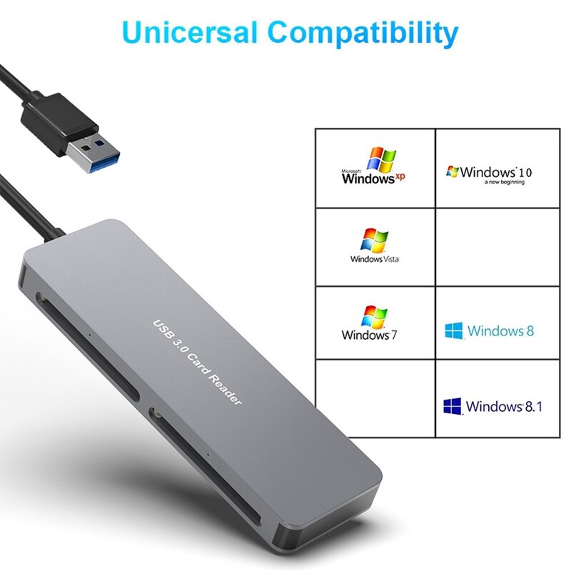 قارئ بطاقات USB متعدد الوظائف للكمبيوتر ، ملحقات الكمبيوتر المحمول ، Cfast ، CF ، XD ، SD ، TF ، 5 في 1 ، 5Gbps