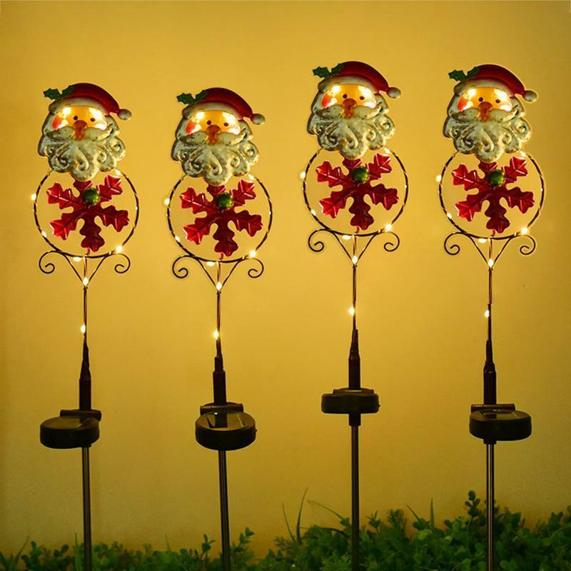 مصابيح شمسية خارجية مضادة للماء لعيد الميلاد ، مصباح ديكور احتفالي ، مصابيح شمسية ديكورية للمسار