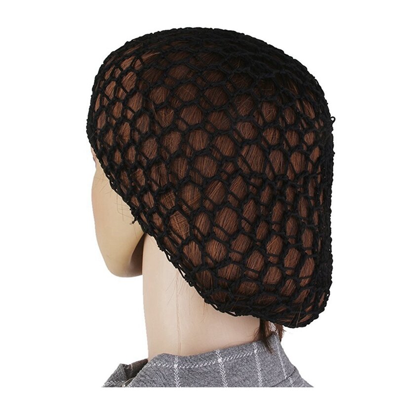 للمرأة ناعم رايون سنود شبكة شعر, قبعة كروشيه, أسود, 3 قطعة