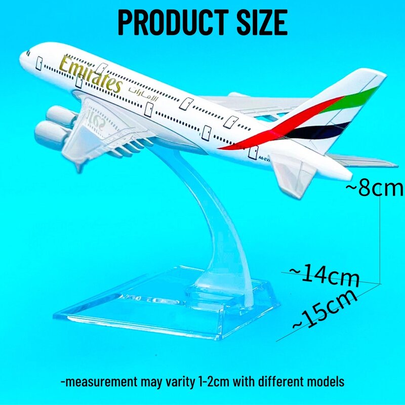 نموذج طائرة معدنية للشرق الأوسط ، A380 B747 ، تحصيل الطيران على نطاق صغير ، زخرفة مصغّرة مصغّرة ، ألعاب تذكارية ، 1: 1000