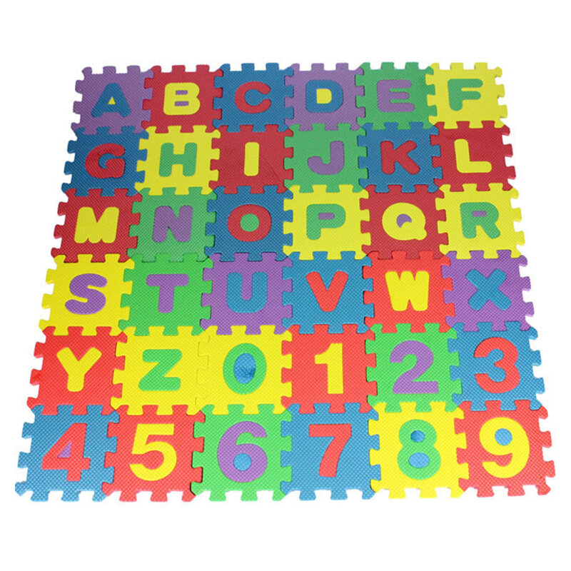 36 قطعة طفل أطفال أبجدي رقمي التعليمية لغز كتل الرضع طفل محو الأمية سجادة ألغاز لعب اطفال هدايا