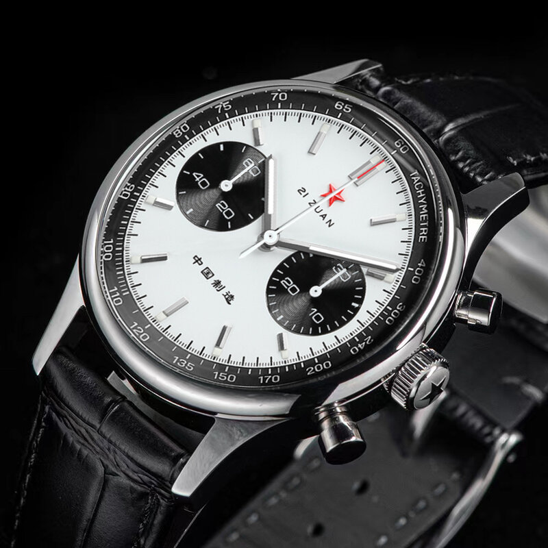 ريد ستار باندا رجالي 1963 كرونوغراف ساعة اليد الميكانيكية النورس حركة st1901 Gooseneck 40 مللي متر مضيئة الياقوت الطيار ساعة