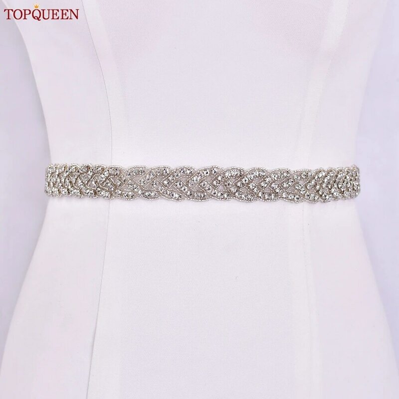 توبكوين-وشاح زفاف فاخر ، أحزمة حجر الراين اللامع لفستان رسمي ، مقاس كبير ، حزام ماسي ، زين ، S216