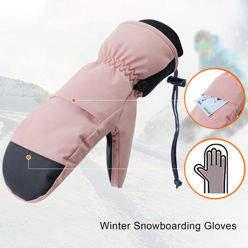 قفازات التزلج 1 زوج مقاومة للاهتراء مقاوم للماء مرونة عالية شاشة تعمل باللمس فنجر قفازات الشتاء الرياضة في الهواء الطلق