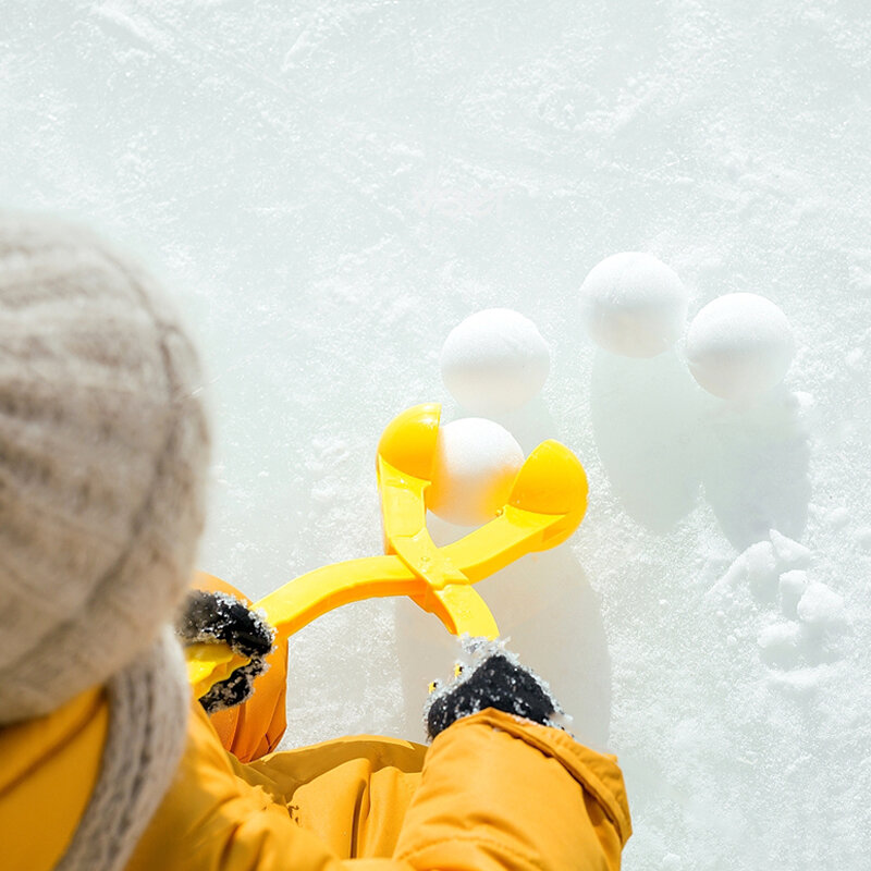 مشبك صانع كرة الثلج على شكل حيوانات كرتونية للأطفال ، أداة قالب الرمال الثلجية ، قتال كرة الثلج ، الرياضة الترفيهية في الهواء الطلق ، الشتاء ، 1 *