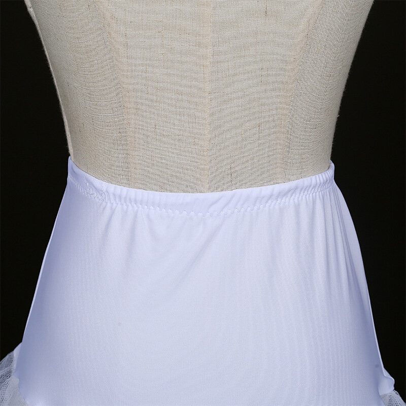 A- Line One Steel Ring Two-Layer Yarn Waist Lace Elastic Lycra Crinoline