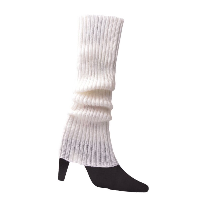 جوارب نسائية دافئة رفيعة على الطراز القوطي الهيب هوب روك لتدفئة الساق مخططة ومضلعة بألوان قوس قزح